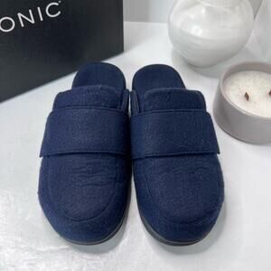 Vionic Gemma II Mule Slipper Slip-On Arch Support Navy Blue Women 9M NWB